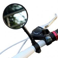 GEZICHTA 1Pc Bike Rearview Mirror with Flexible Gooseneck  Support 360° Rotation Round Rearview Mirrors for Bicycle  Mountain Bike - B07G9KRRP7